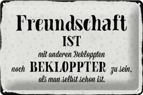 Blechschild 20x30cm gewölbt