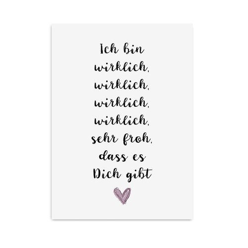 Postkarte wirklich froh - wirklich,