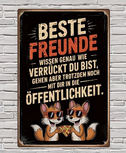 Blechschild beste freunde - beste,