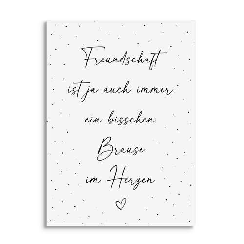 Postkarte brause herzen - postkarte,